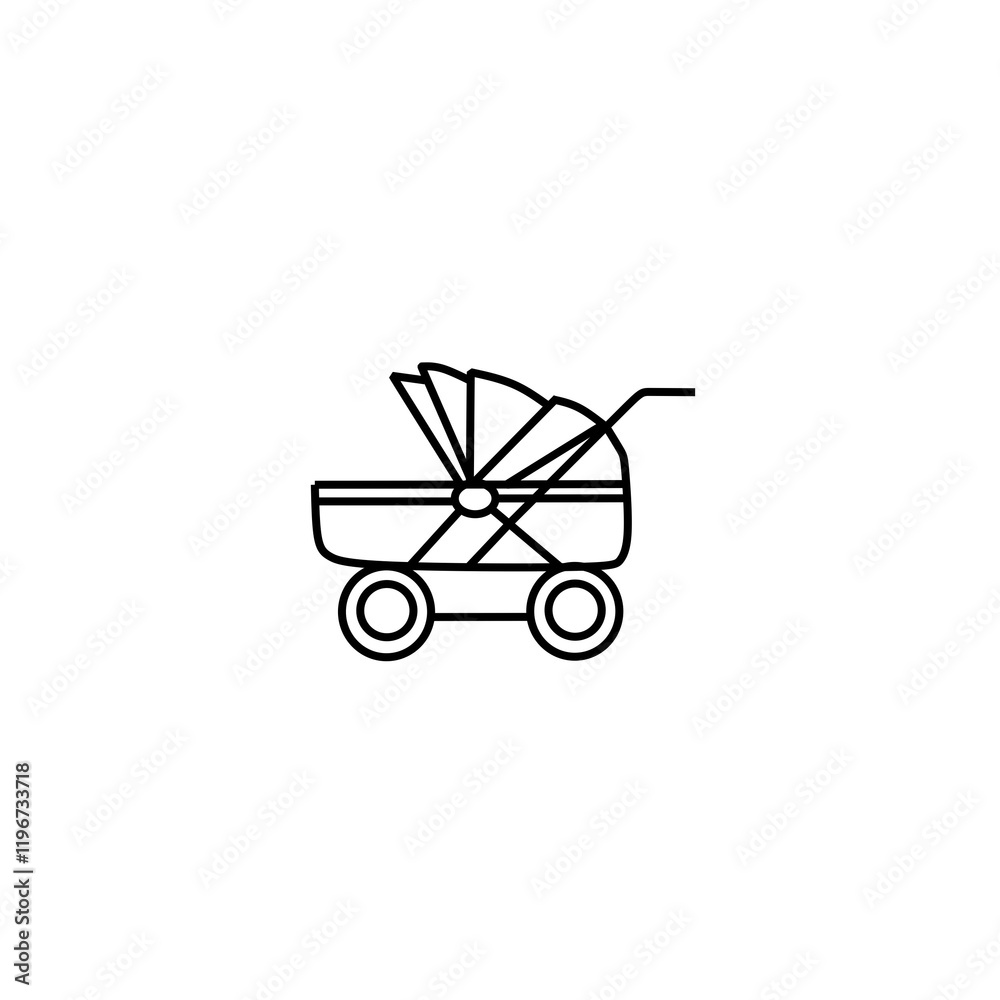 baby stroller vector icon baby stroller vector icon