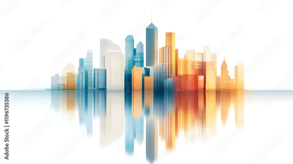 Futuristic Eco Themed Renewable Energy Powered City Skyline Digital Matte Painting