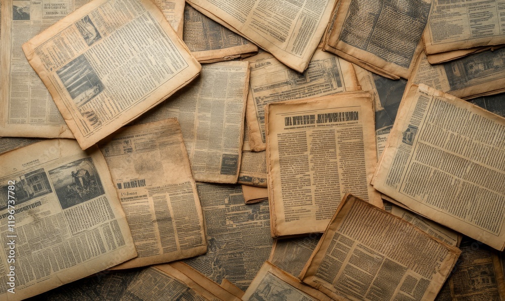 Obraz premium background of old vintage newspapers