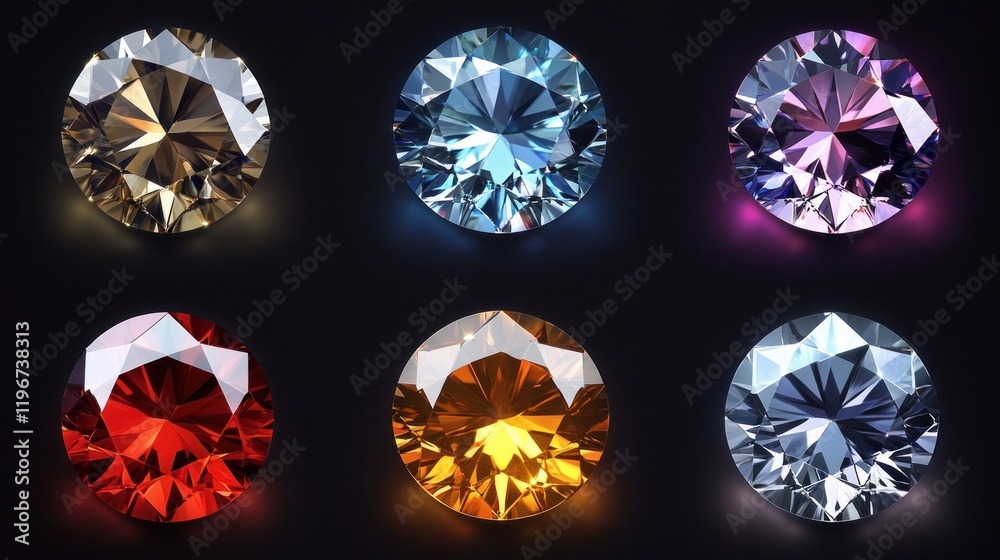 For accurate use, nine dazzling diamonds with clipping pathways For accurate use, nine dazzling diamonds with clipping pathways