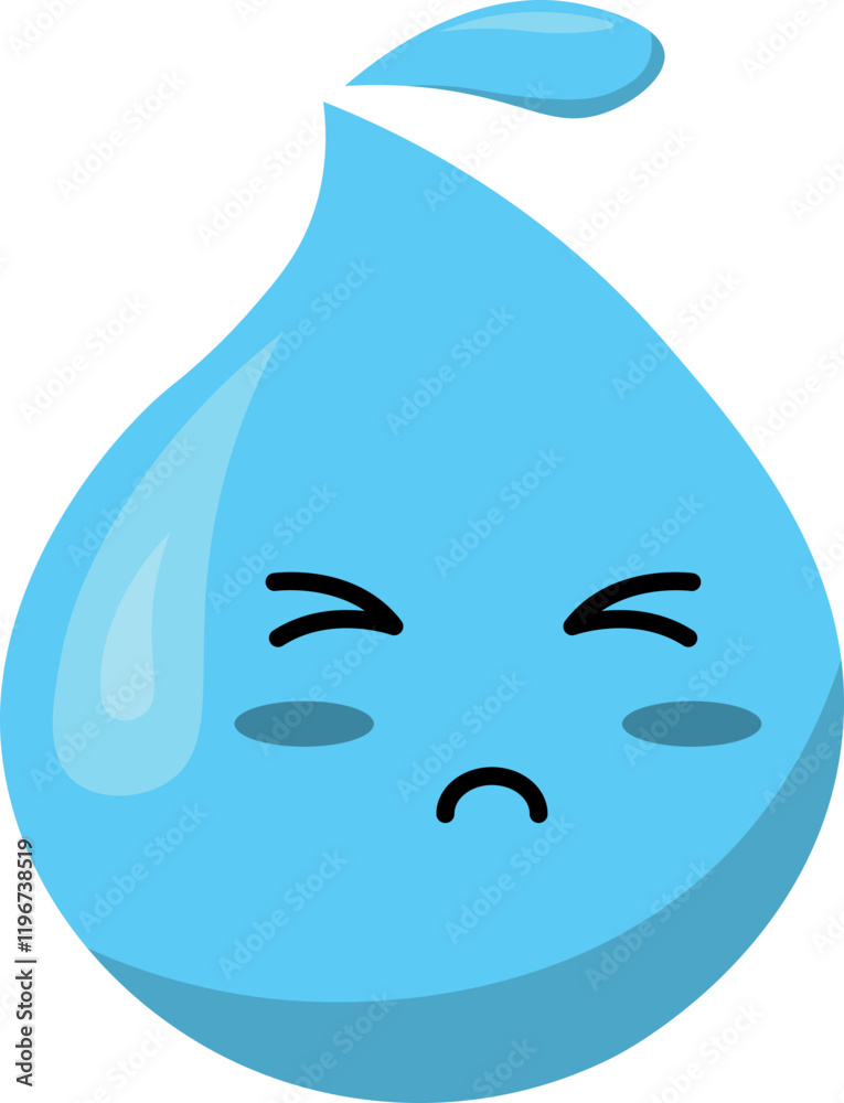 Cute Water Drop Character Decoration For Templet Element Design Cute Water Drop Character Decoration For Templet Element Design