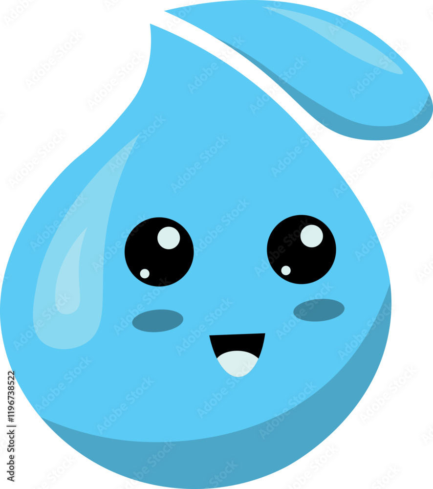 Cute Water Drop Character Decoration For Templet Element Design Cute Water Drop Character Decoration For Templet Element Design