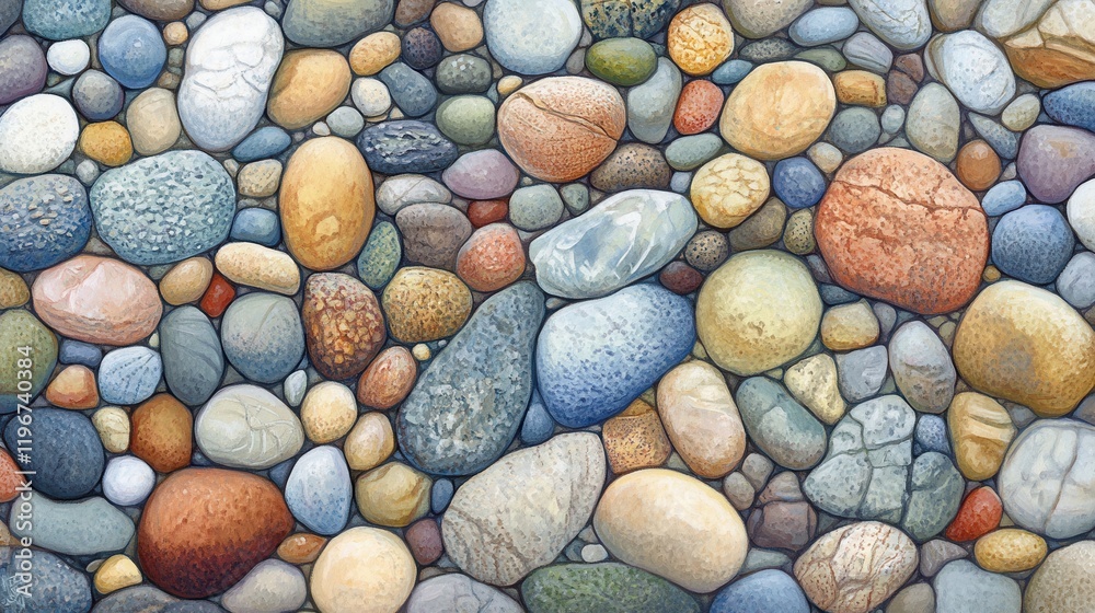 Colorful Pebbles and Stones Background Texture Colorful Pebbles and Stones Background Texture