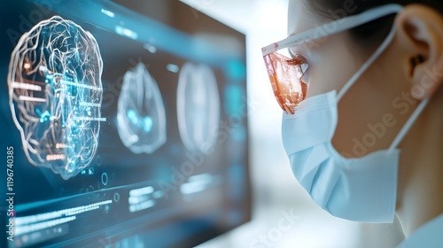 Futuristic Telemedicine Clinic with AI Powered Virtual Healthcare Analytics and Holographic Data