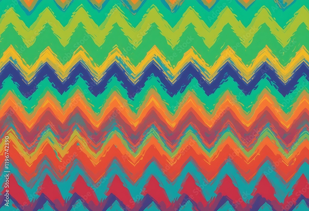 Abstract Colorful Zigzag Pattern Design Abstract Colorful Zigzag Pattern Design