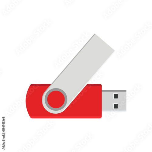 USB stick flat vector design isolated on a white background