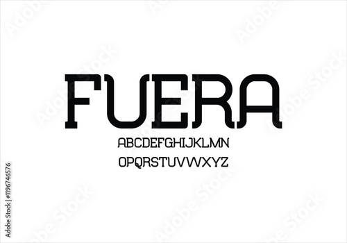 Fuera font for logo and headline. Isolated vector typeset