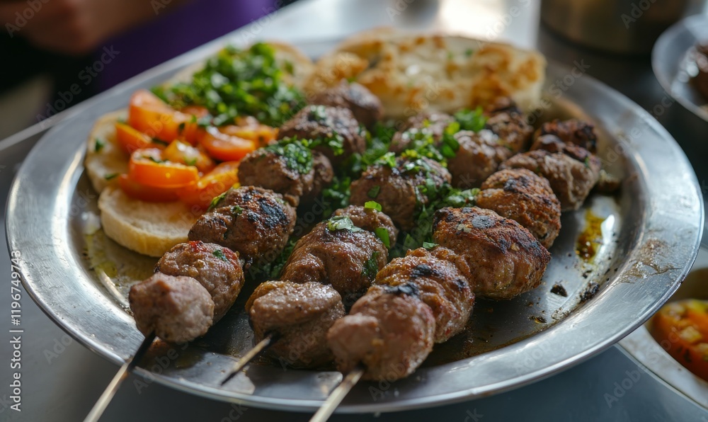 Arabic grilled arabic food dishes kebab, dolma, mansaf, shawarma Turkish and Arabic Traditional Ramadan Arabic grilled arabic food dishes kebab, dolma, mansaf, shawarma Turkish and Arabic Traditional Ramadan