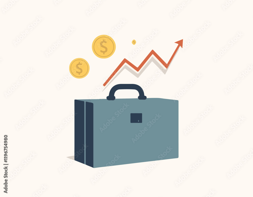 Financial Growth Concept Vector Illustration Financial Growth Concept Vector Illustration