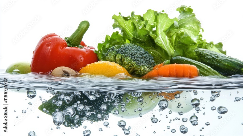 Floating vegetables on white background . healthy eating Floating vegetables on white background . healthy eating
