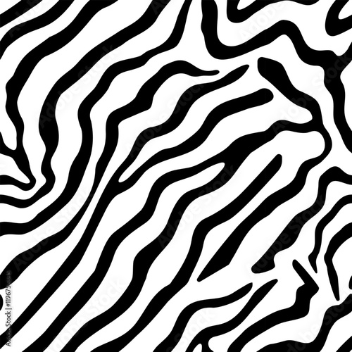Canvas Print Zebra skin seamless pattern