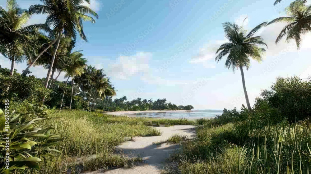 Obraz premium Tropical Beach Path