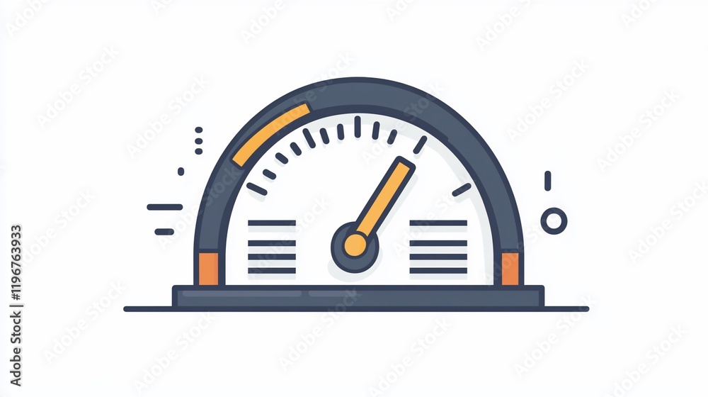 Speedometer Illustration: High-Performance and Rapid Velocity Concept Speedometer Illustration: High-Performance and Rapid Velocity Concept