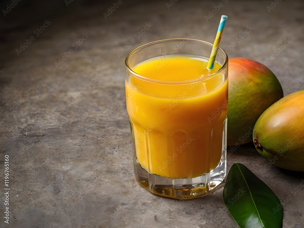 Fototapeta premium a glass of mango juice