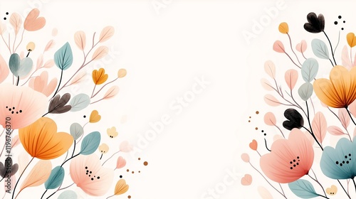 A clean and minimalist Mother's Day card design featuring a circular floral motif and elegant typography, perfect for celebrating the holiday