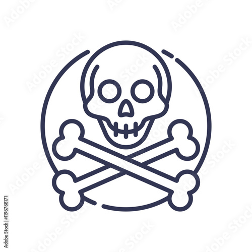 Skull and crossbones symbolizing danger and risk.