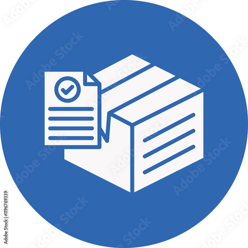 Packing Slip glyph circle icon