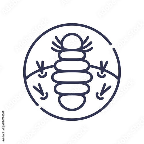 Illustration of a cochineal insect, symbolizing the natural source of carmine dye.