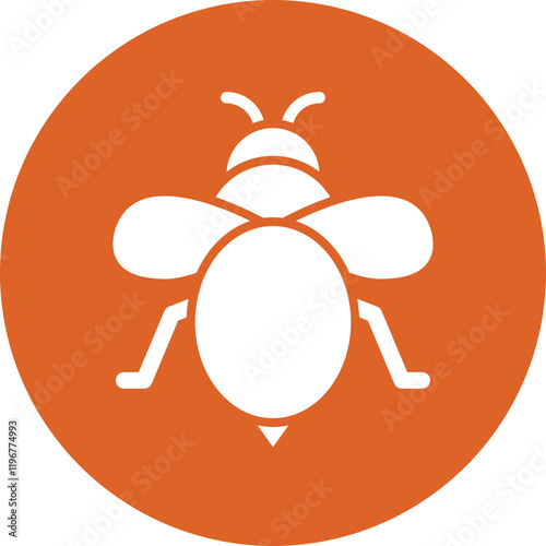 Bumblebee glyph circle icon