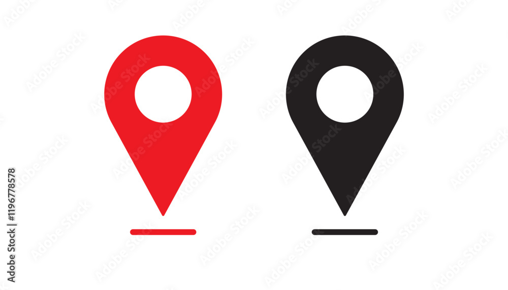 a collection of location or map pin symbols a collection of location or map pin symbols
