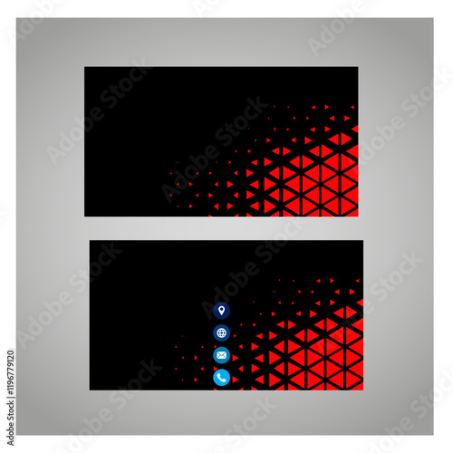 black and red visiting card