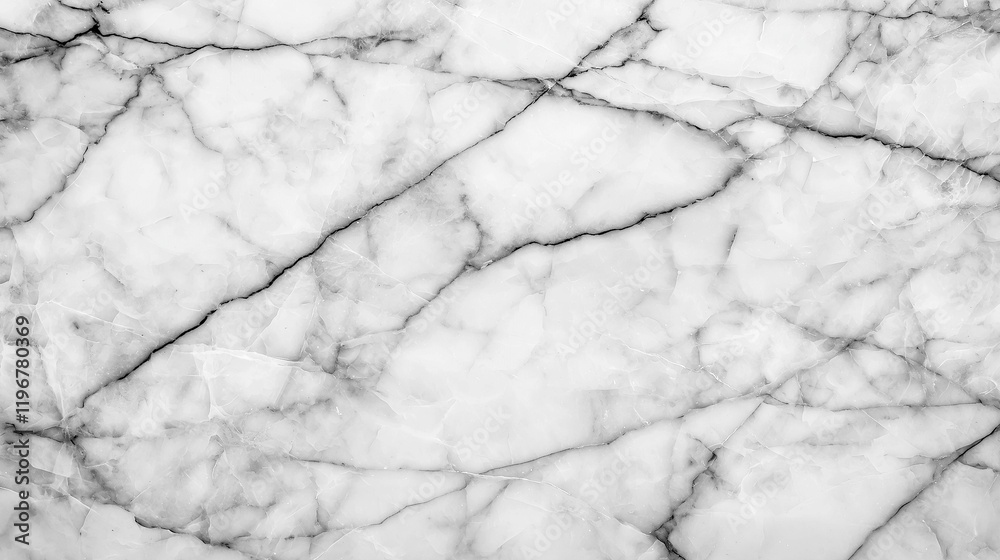 Obraz premium Elegant white marble surface featuring subtle gray veining, ideal for backgrounds and textures in design projects.