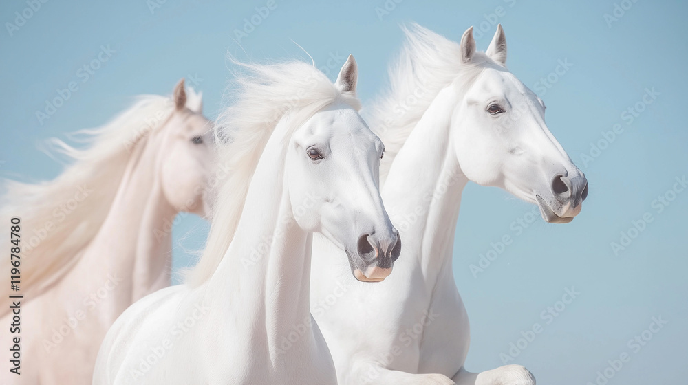 Obraz premium Close up shot of beautiful graceful horse