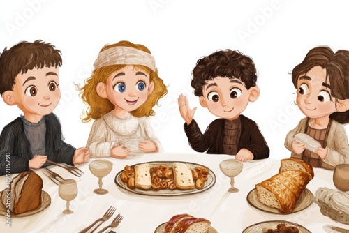 Curious Children at Passover Seder
