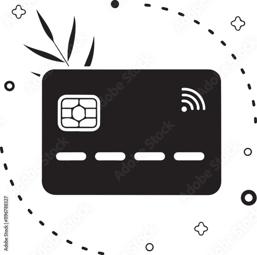 Isolated black credit card icon Vector, black credit card Silhouette,black credit card icon set, black credit card for logo,color black credit card Vector illustration, Vector Graphic, EPS 10 , clip a