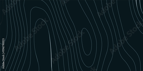 Abstract wavy topographic map. Abstract wavy and curved lines background. Abstract geometric topographic contour map background.	