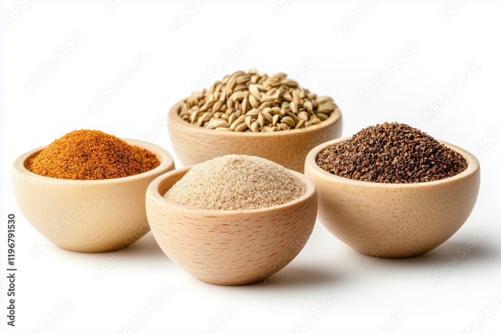 Exploring flavorful spices a culinary journey through natural ingredients kitchen setting food photography close-up view