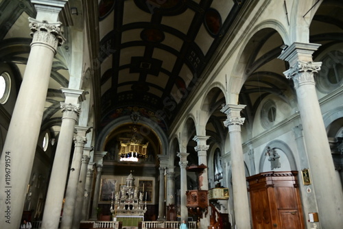 Cortona, interno della Concattedrale di Santa Maria Assunta, Arezzo - Toscana photo