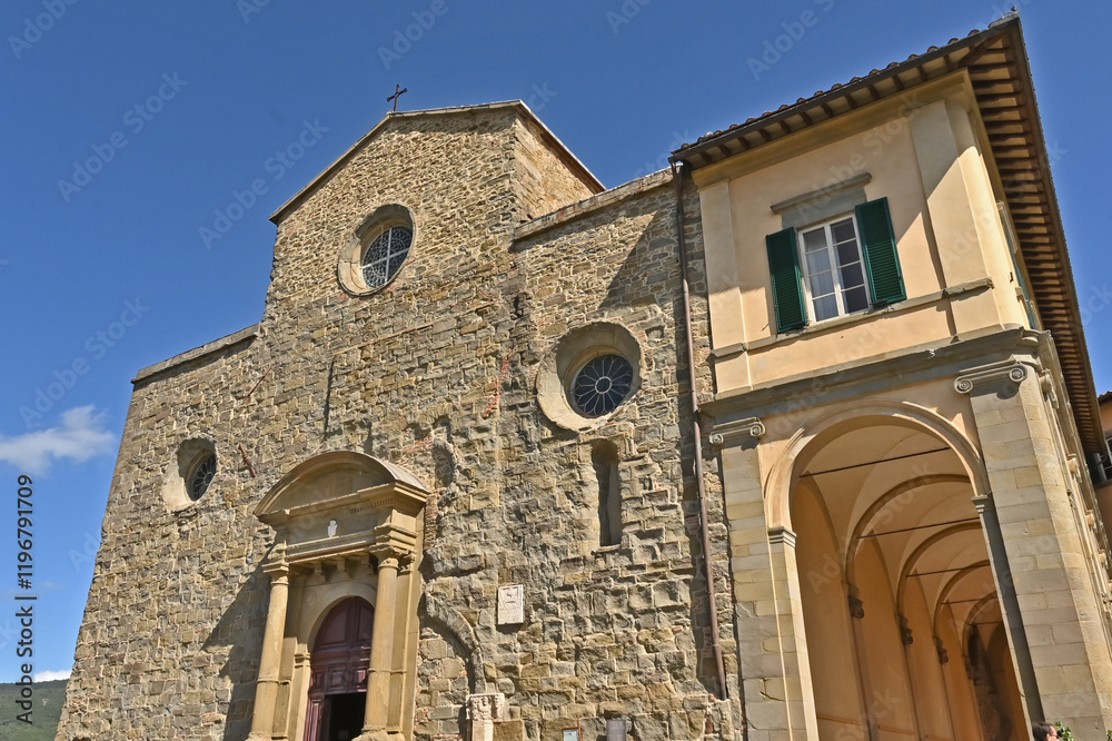 Fototapeta premium Cortona, la Concattedrale di Santa Maria Assunta, Arezzo - Toscana
