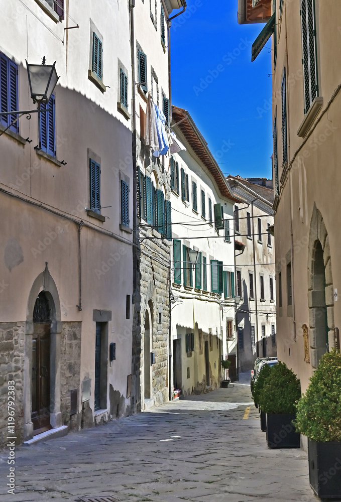 Cortona, strade, case e palazzi del centro storico - Arezzo, Toscana Cortona, strade, case e palazzi del centro storico - Arezzo, Toscana