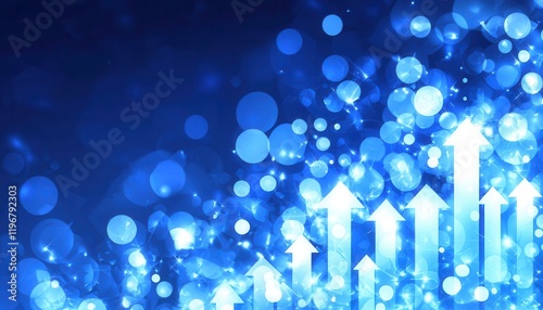 Glowing business improvement graph with sharp upward arrows, [success metrics], [growth visualization],