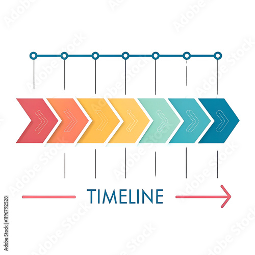 Timeline chart infographic connect graphic horizontal information PNG file download