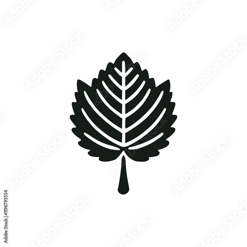 hazel leaf plant nature tree icon logo vector illustration template design