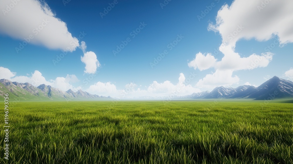 Fototapeta premium Serene Grassland Landscape