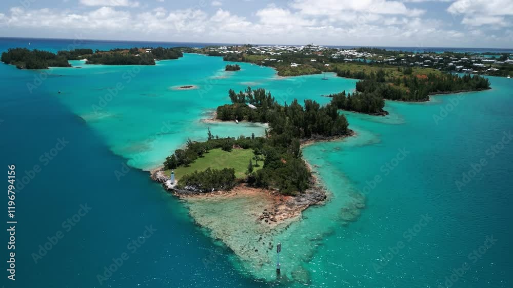 Aerial of St Georges Bermuda