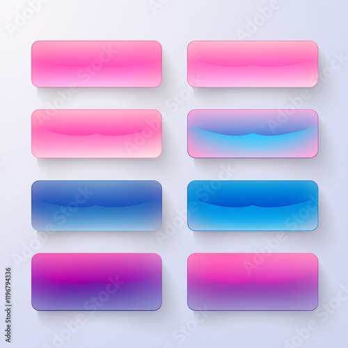 Wallpaper Mural Abstract gradient backgrounds in shades of pink and blue for design projects and presentations Torontodigital.ca