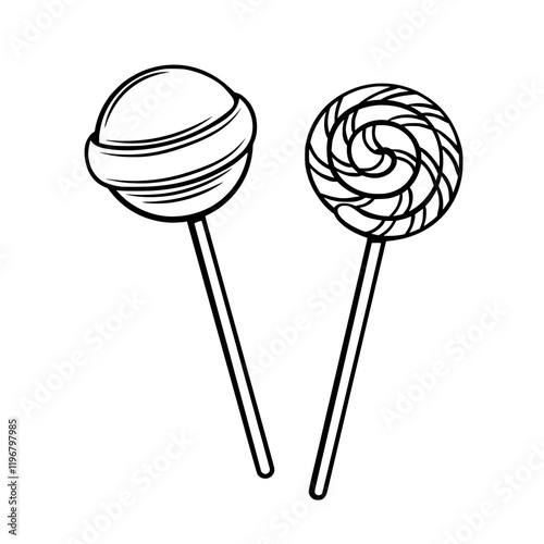 lollipop on white background