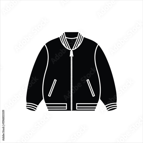Varsity Jacket - Activewear Jacket Design with Pocket - Jackets Fashion Technical Illustration