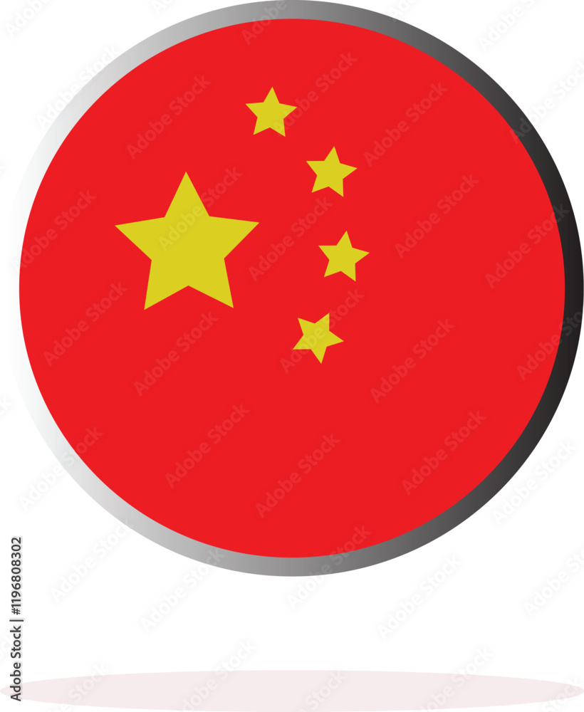 chinese flag button symbol vector file eps illustration chinese flag button symbol vector file eps illustration
