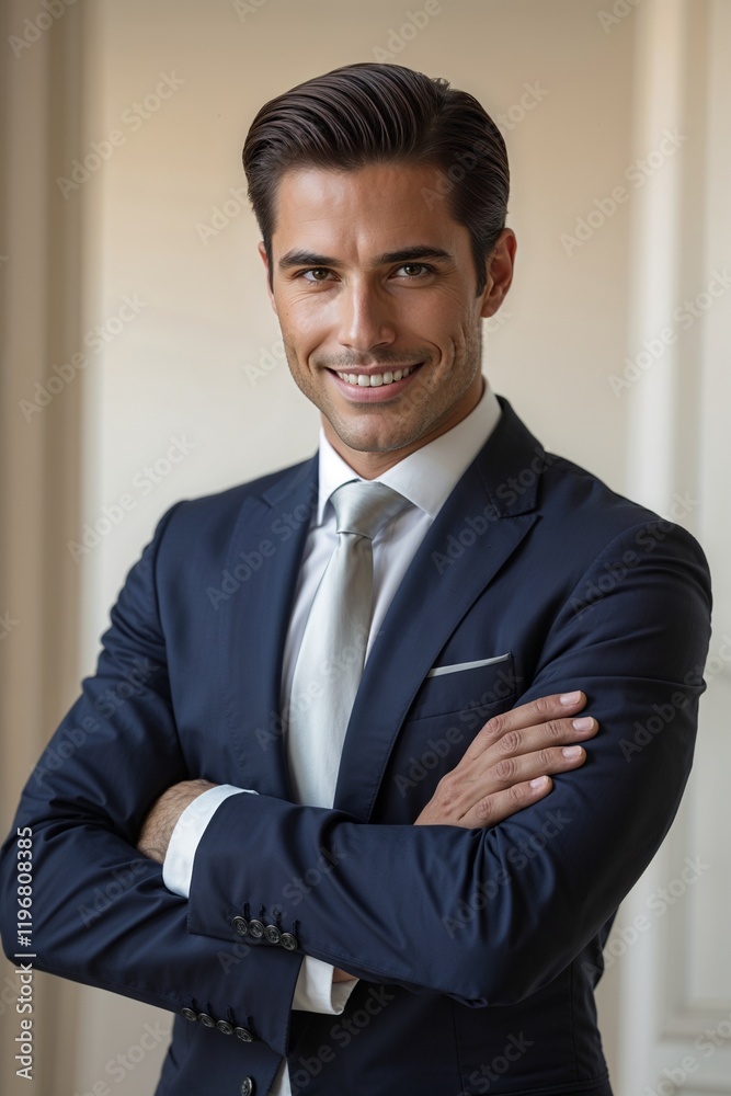 Portrait of a successful businessman- smiling with arms crossed Portrait of a successful businessman- smiling with arms crossed
