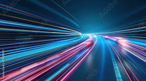 Futuristic Energy Tech Concept  Abstract Vectors   Digital Illusion of Light