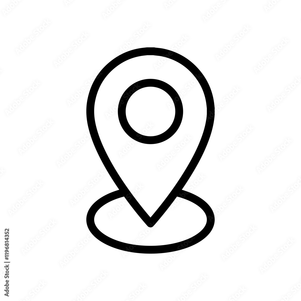 Address icon. Location pin icon. Editable stroke. Map symbol Address icon. Location pin icon. Editable stroke. Map symbol
