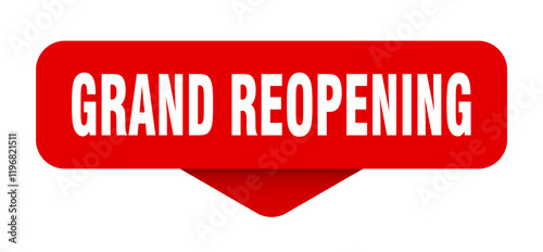 grand reopening sticker. grand reopening sign on transparent background