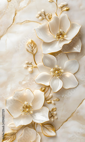 Creative 2D Doodle Floral Illustrations for wallpaper, card, tile