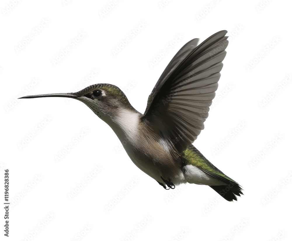 A Stunning Hummingbird in Flight, Capturing Nature's Beauty , isolated on white background PNG A Stunning Hummingbird in Flight, Capturing Nature's Beauty , isolated on white background PNG