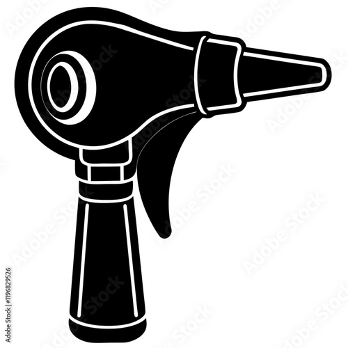 Otoscope Medical Tool Vector Illustration - SVG Line Art Icon